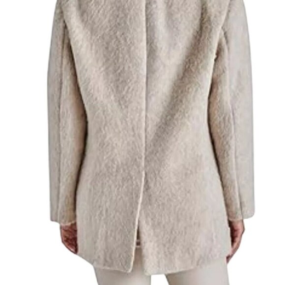 Steve Madden Nana Blazer Jacket Neutral Wool Blend Patch Pockets Size XS - Picture 7 of 12